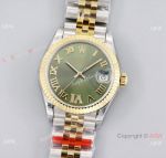 Swiss Grade Copy Rolex Datejust TWF 2824 31mm watch Roman VI set with diamonds